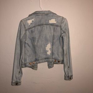 H&M, Worn Once, Ripped Light Washed Denim Jacket
